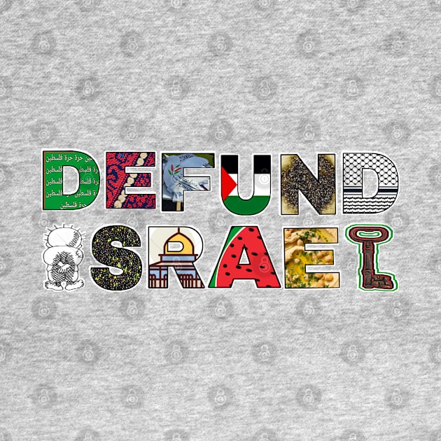 Defund Israel - Palestine Symbols - Back by SubversiveWare